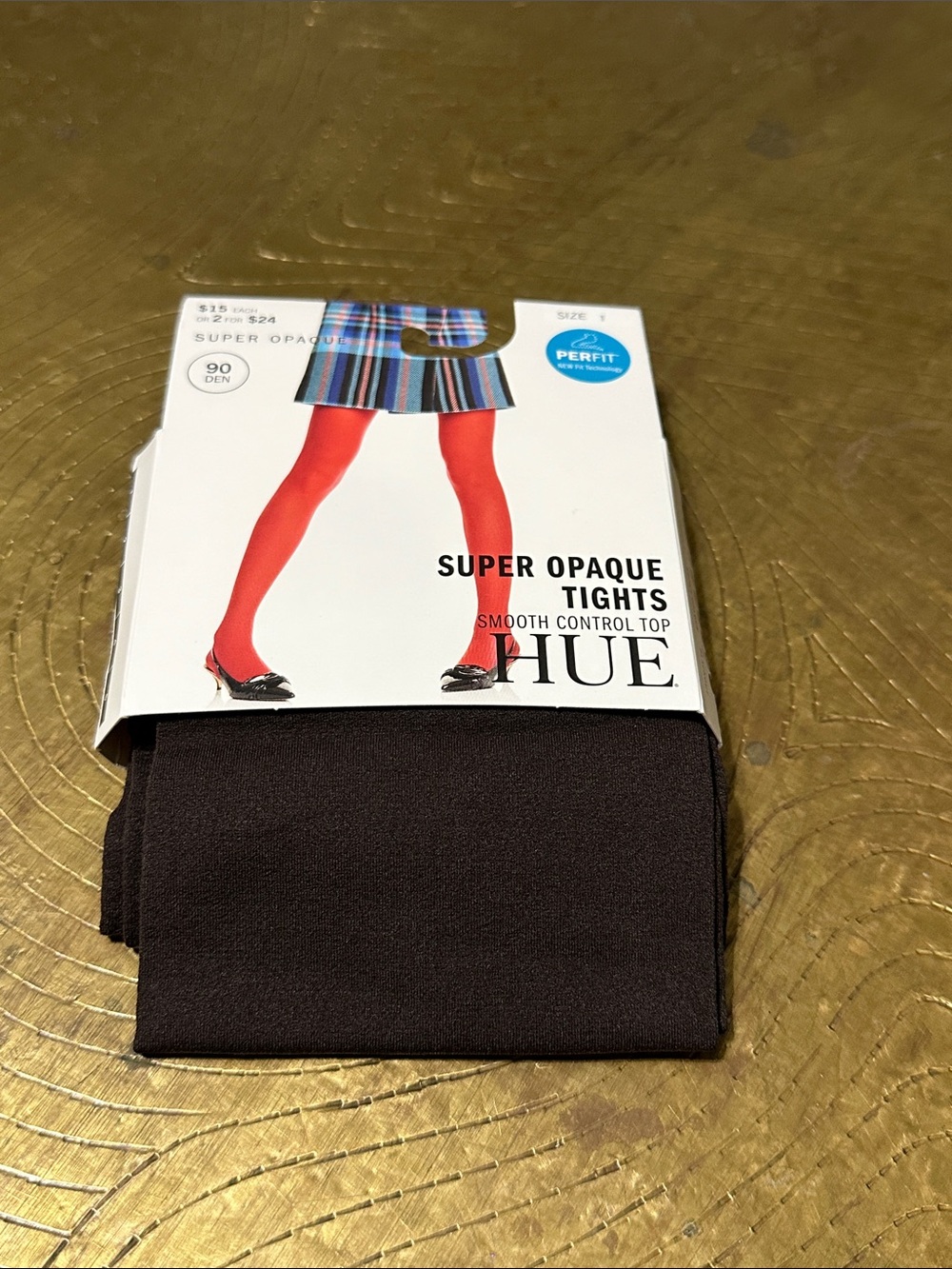 HUE Super Opaque Tights - Dark Brown